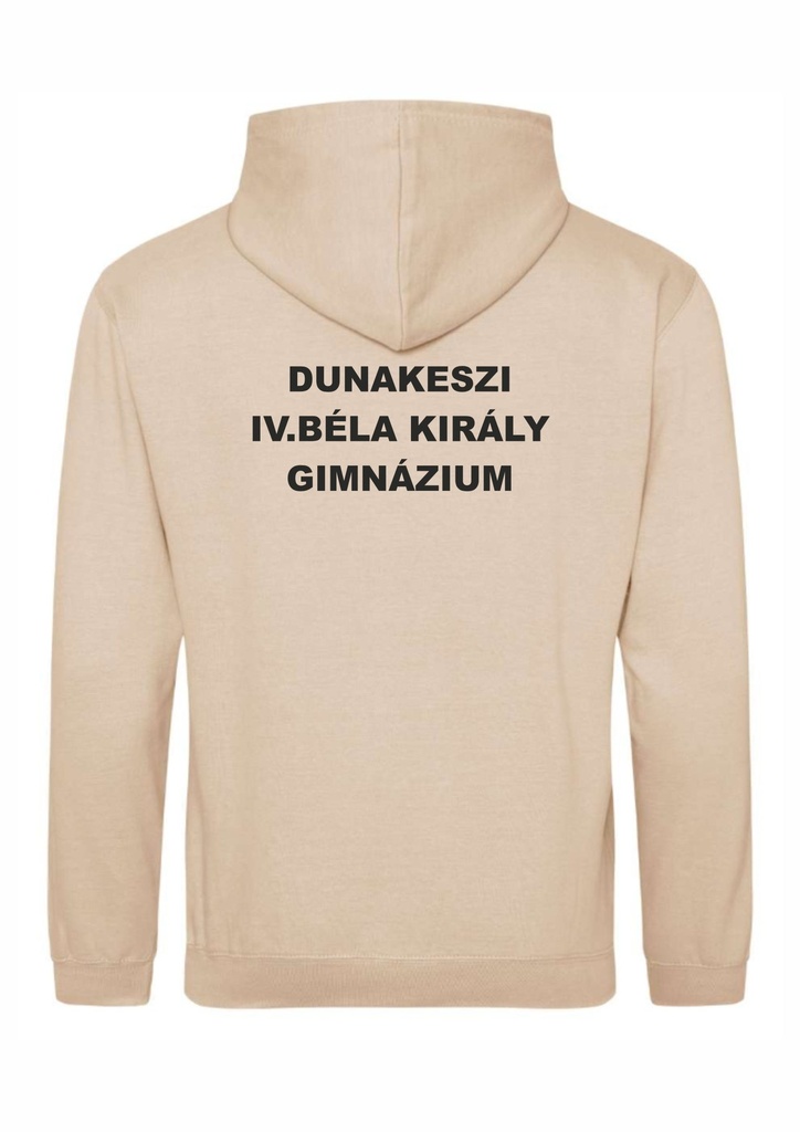 IV. Béla Király Gimnázium-kapucnis pulcsi – natúr