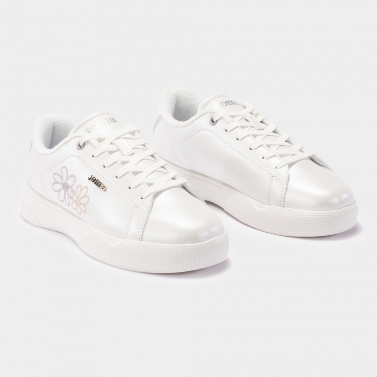 Joma Fehér virágos női cipő